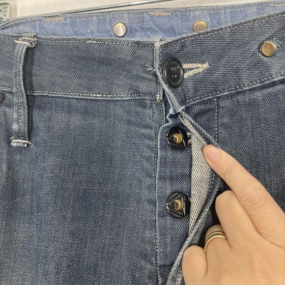 G-Star RAW Jeans Mens 32x32 Blue 3D Articulated Knee Button Fly Tapered - Picture 10 of 15